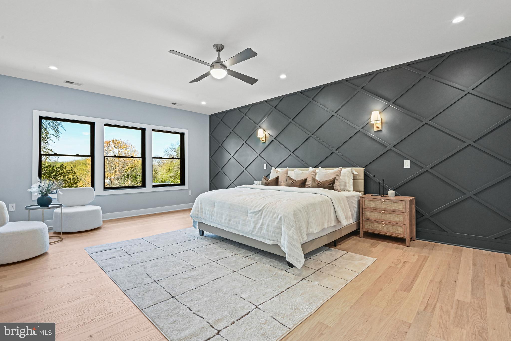 1052 Balls Hill Road McLean, VA 22101 - Photo 30 of 64 a bedroom with a bed and glass window