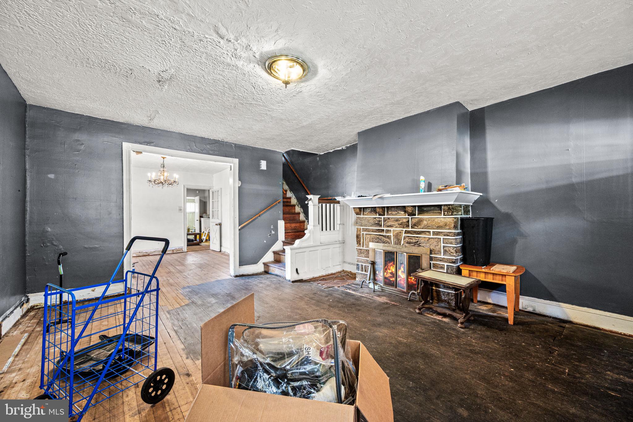 102 West Cliveden Street Philadelphia, PA 19119 - Photo 4 of 25 a living room with furniture and a fireplace