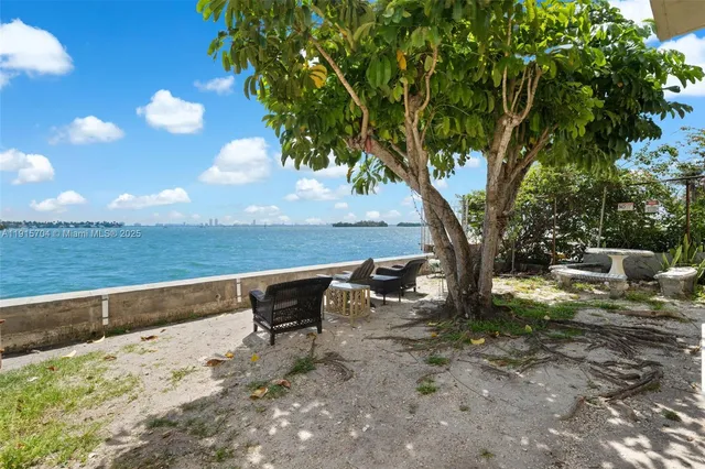 a view of outdoor space with seating area