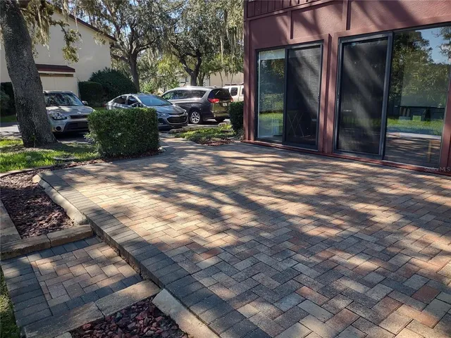 a view of a house with a patio