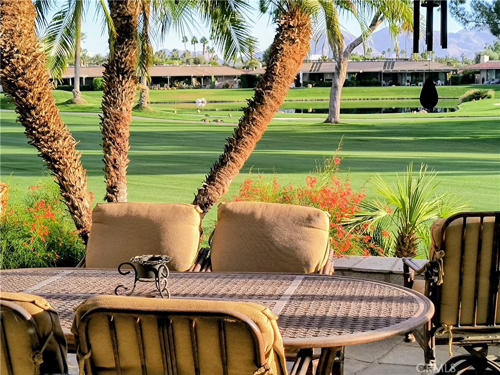 6 Whittier Court Rancho Mirage, CA 92270 - Photo 47 of 74 PATIO VIEW LOOKING AT 12 GREEN