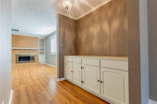 a view of livingroom with hallway
