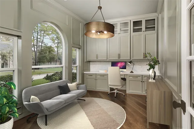 a kitchen with stainless steel appliances a sink and cabinets