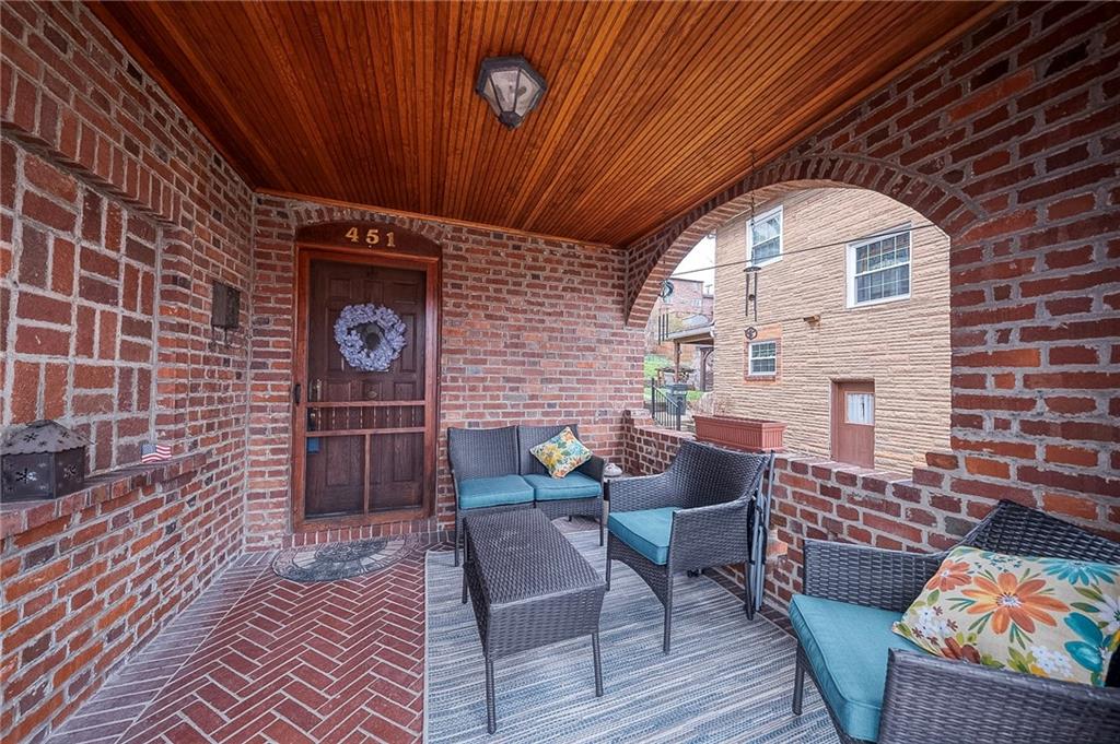 451 Walnut Street Pittsburgh, PA 15238 - Photo 4 of 40 a front view of a house with outdoor seating