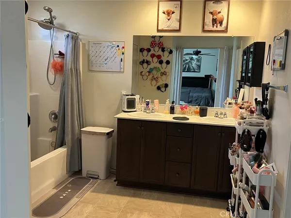 a view of a closet with storage