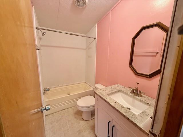 460 Cherokee Trail Ball Ground, GA 30107 - Photo 17 of 23 a bathroom with a granite countertop sink toilet and shower