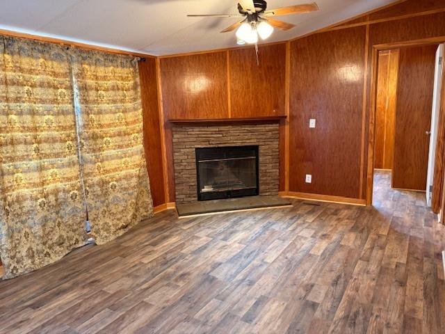 460 Cherokee Trail Ball Ground, GA 30107 - Photo 8 of 23 a view of empty room with wooden floor and fireplace