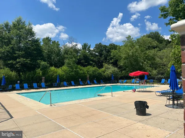 a view of an outdoor space and swimming pool