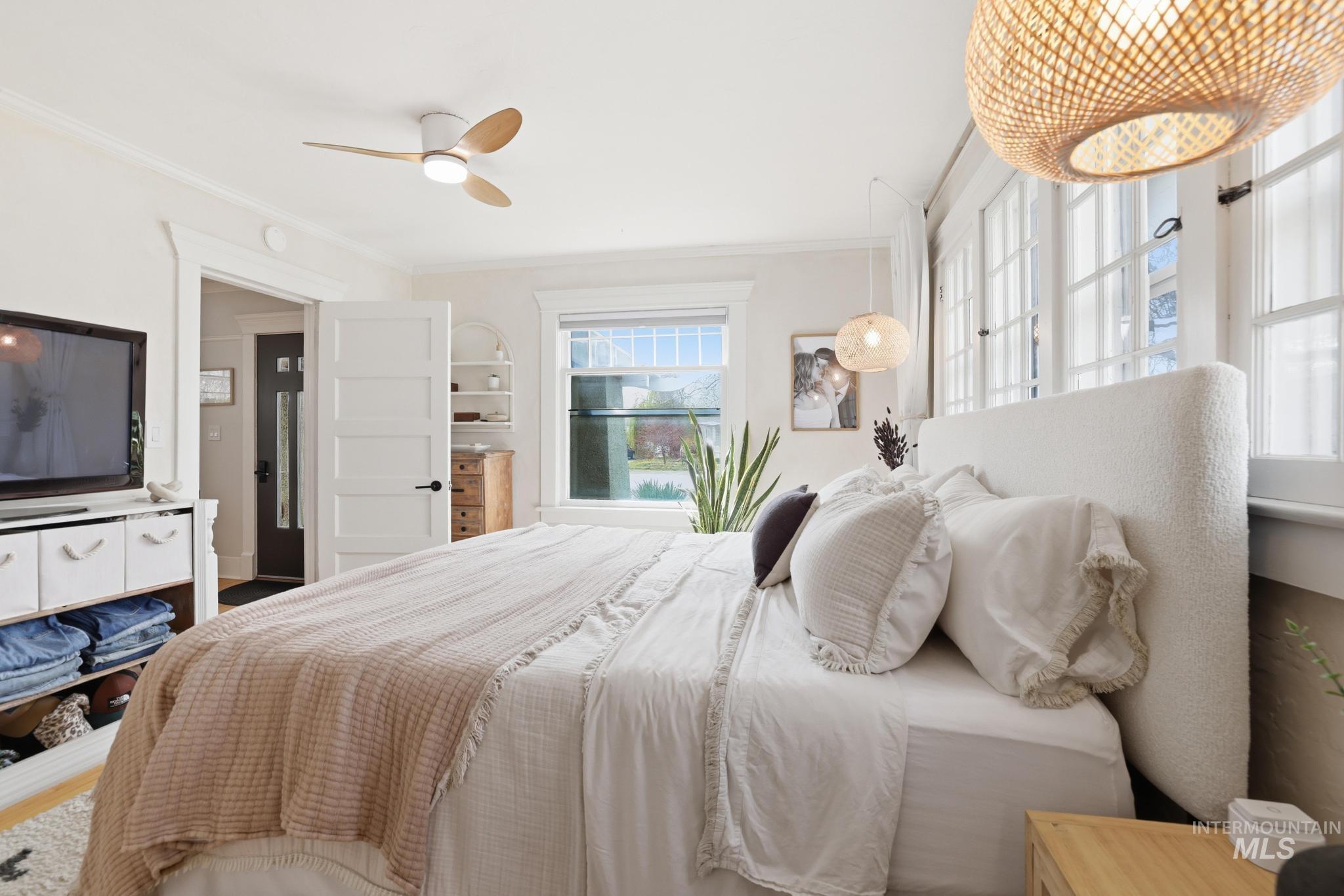 502 6th Street Filer, ID 83328 - Photo 10 of 41 Bedroom featuring crown molding and ceiling fan
