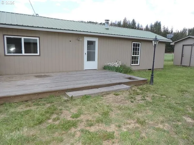 a backyard of a house