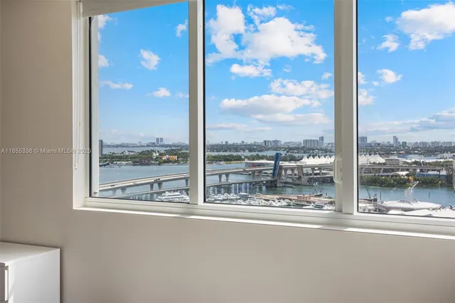 a view of a city from a window