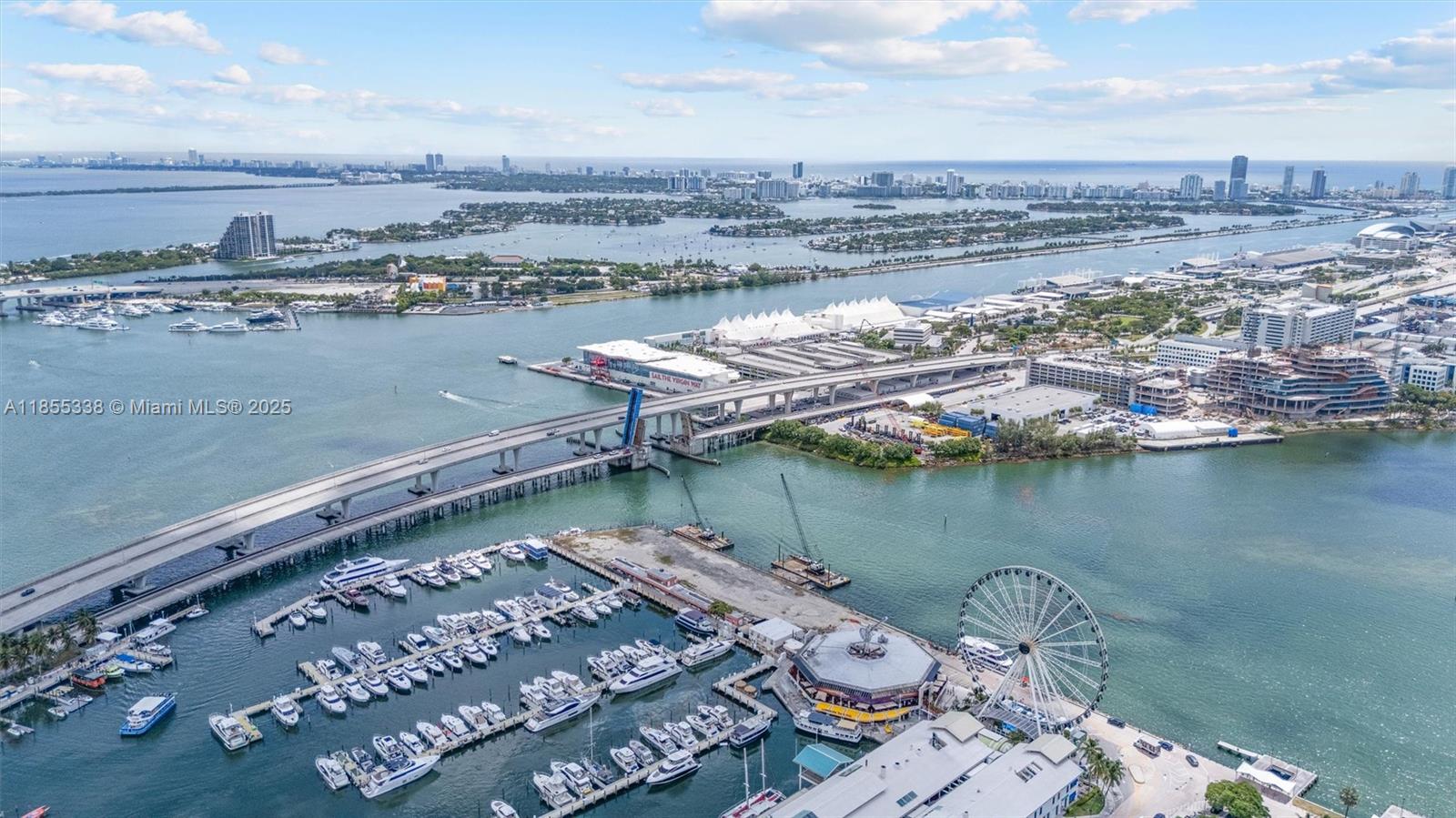244 Biscayne Boulevard, Unit 1803 Miami, FL 33132 - Photo 37 of 38 an aerial view of a house with a lake view