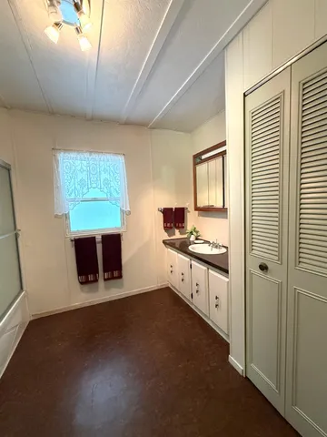 an empty room with a window