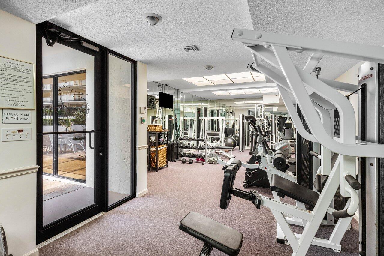 3440 South Ocean Boulevard, Unit 508N Palm Beach, FL 33480 - Photo 33 of 34 a view of a room with gym equipment