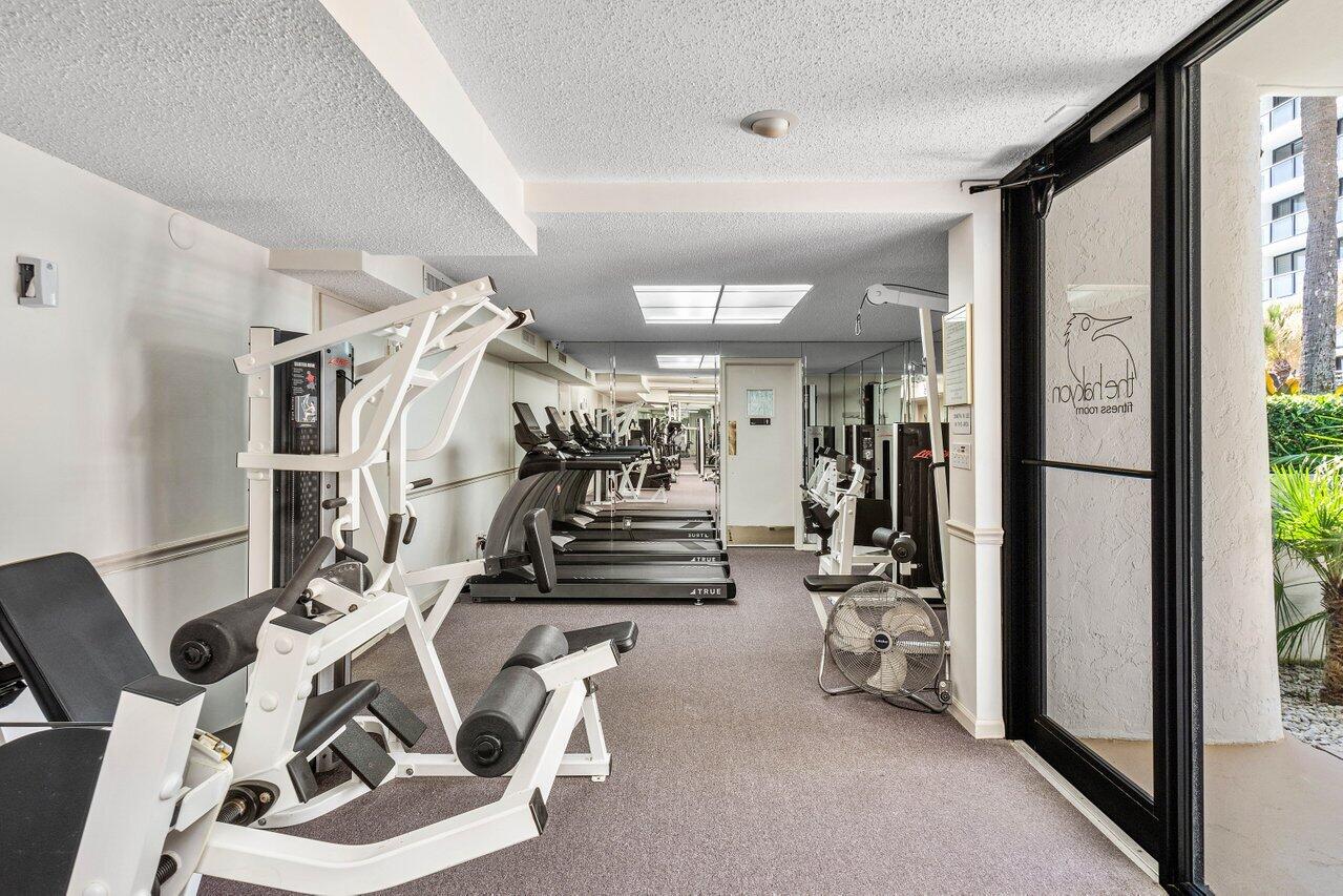3440 South Ocean Boulevard, Unit 508N Palm Beach, FL 33480 - Photo 34 of 34 a view of a room with gym equipment