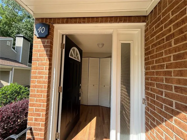 a view of front door of house