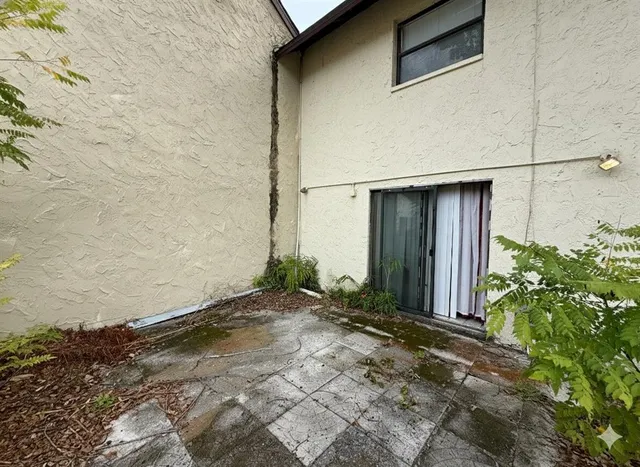 a backyard of a house