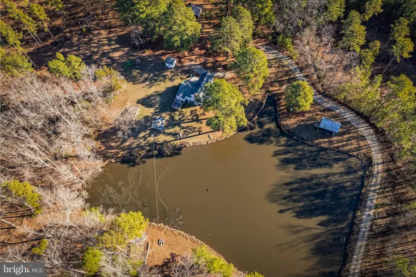 a view of lake from a house