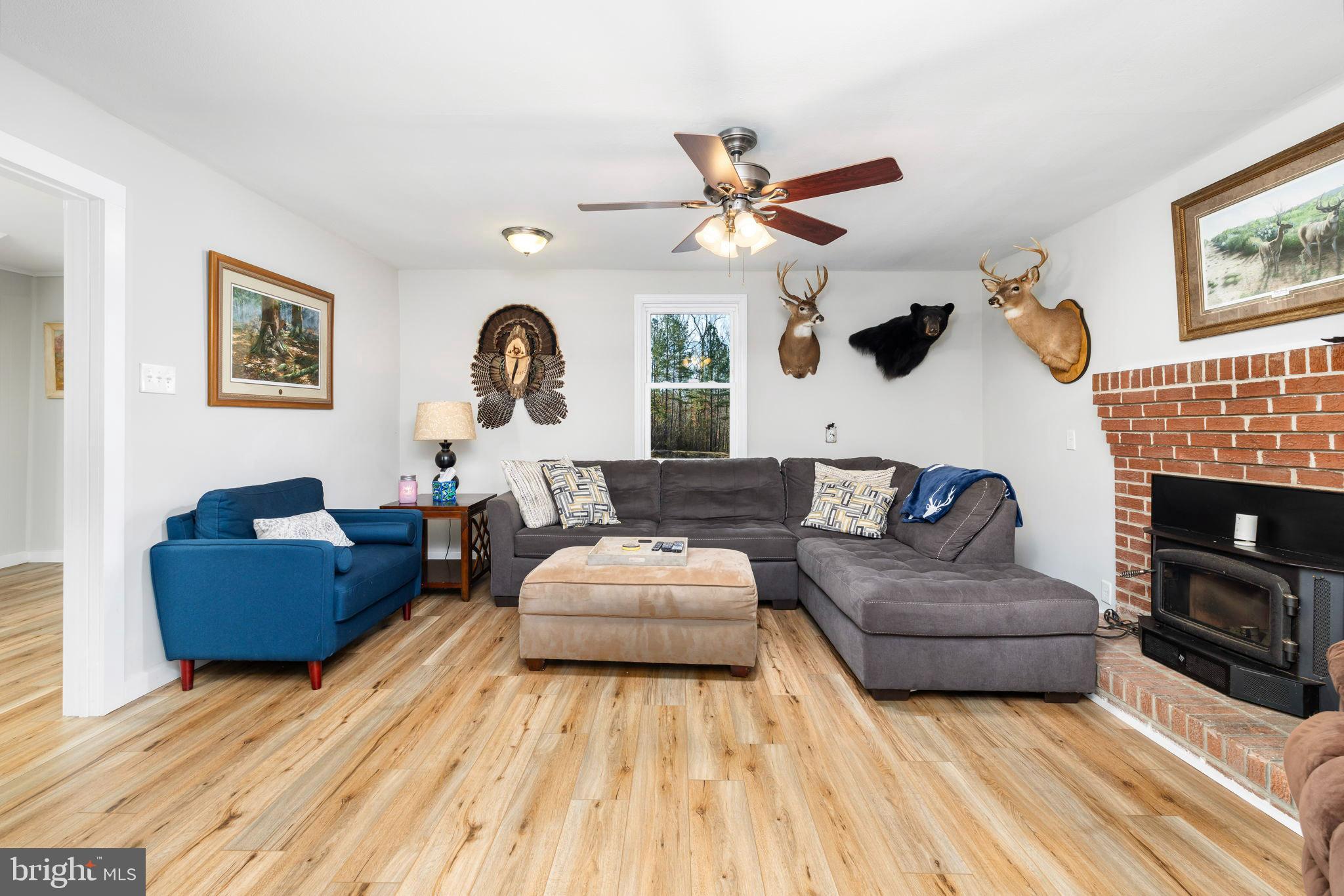 1052 South Hill Road Brodnax, VA 23920 - Photo 25 of 100 a living room with furniture and a fireplace