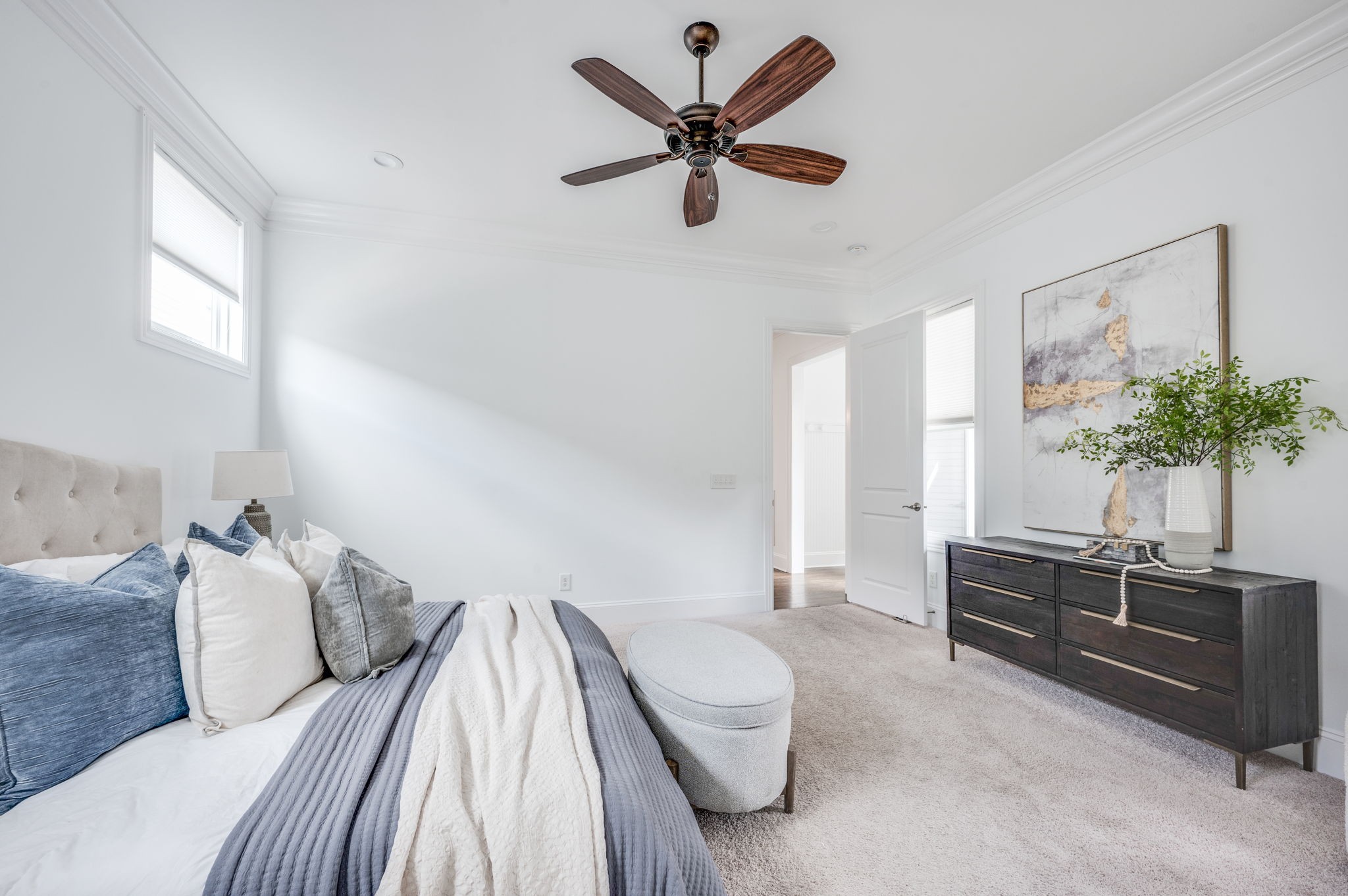 5144 Donovan Street Franklin, TN 37064 - Photo 29 of 52 a bedroom with a bed and ceiling fan