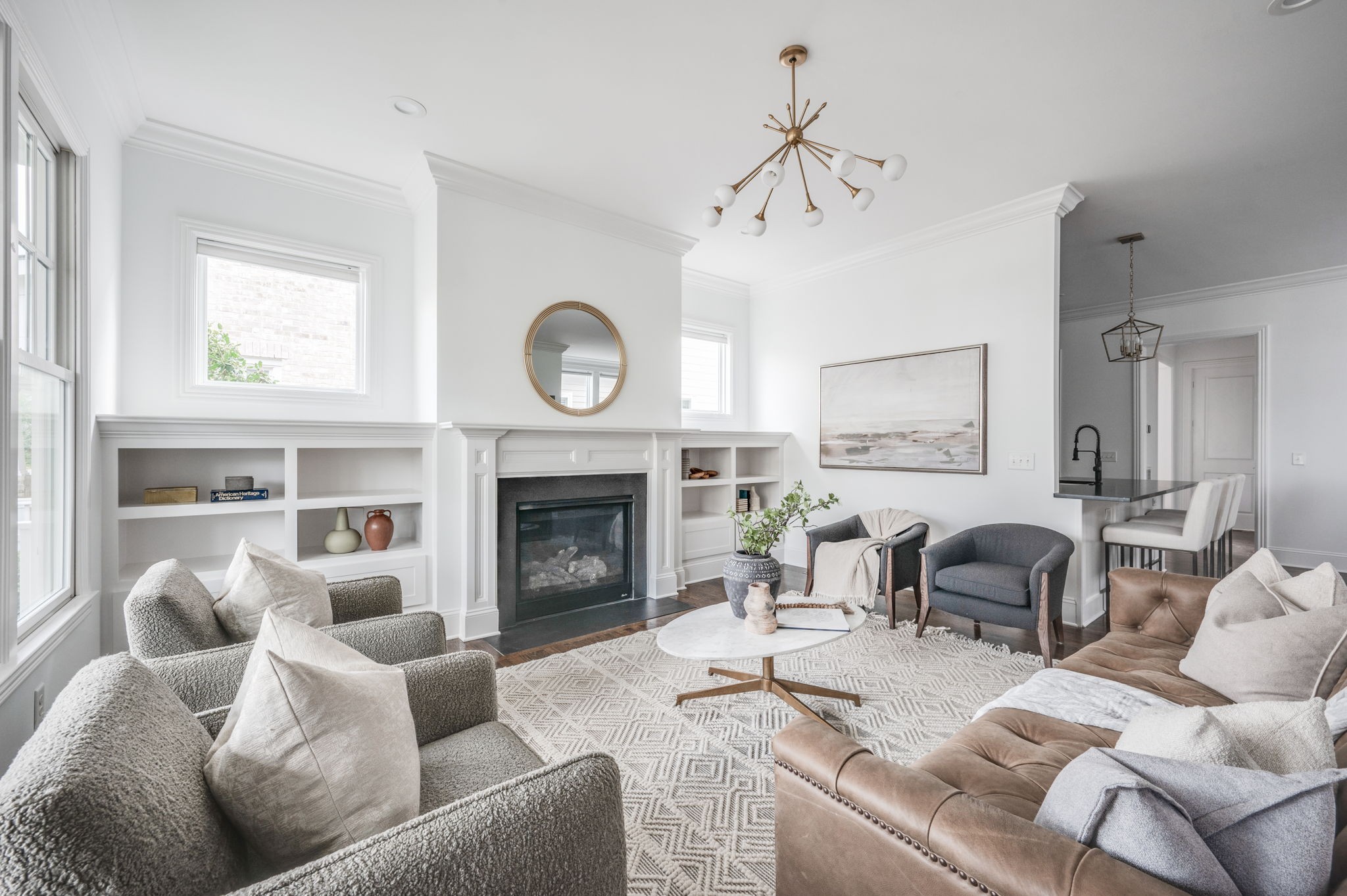 5144 Donovan Street Franklin, TN 37064 - Photo 8 of 52 a living room with furniture a fireplace and a window
