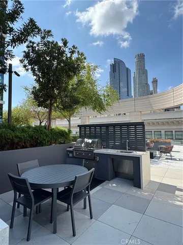 a swimming pool with outdoor space