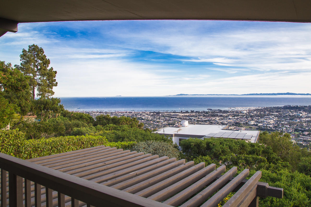 1213 Viscaino Road Santa Barbara, CA 93103 - Photo 6 of 22 a view of a balcony with wooden floor and city view