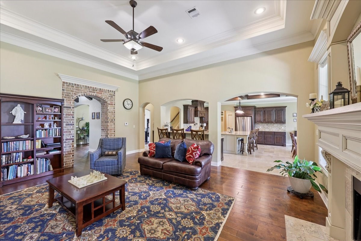 404 Birch View Drive Lumberton, TX 77657 - Photo 7 of 44 a living room with furniture and wooden floor