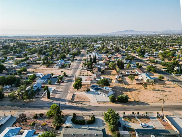 an aerial view of a city