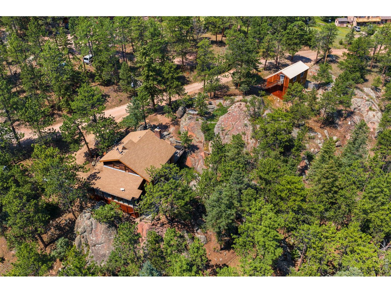 128 Elk Road Lyons, CO 80540 - Photo 45 of 50 The cabin is literally built between the rocks!