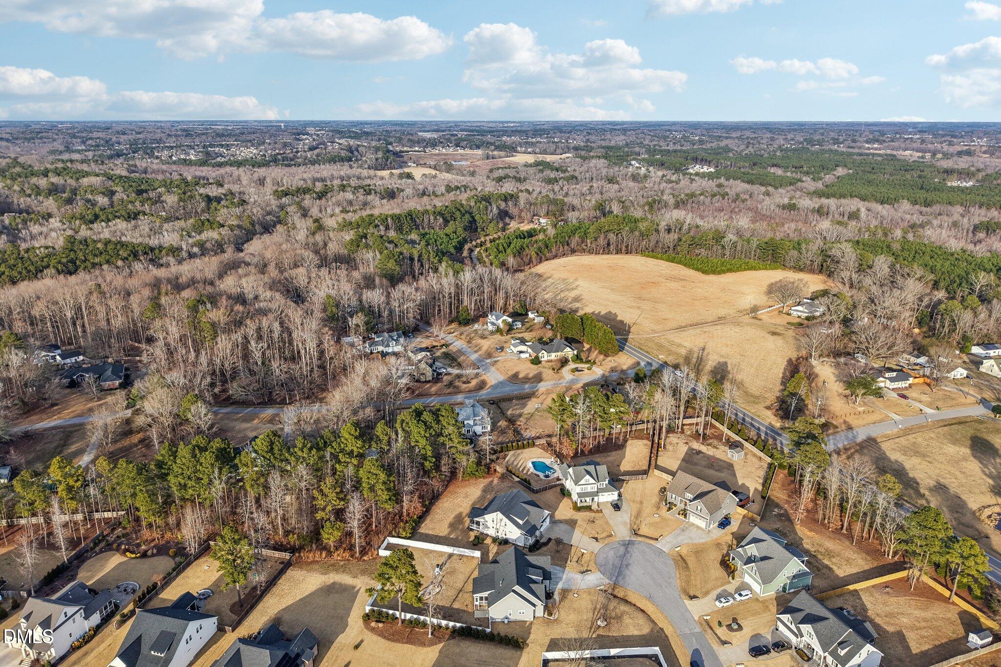 55 Dolores Court Willow Spring, NC 27592 - Photo 55 of 64 an aerial view of residential houses with outdoor space
