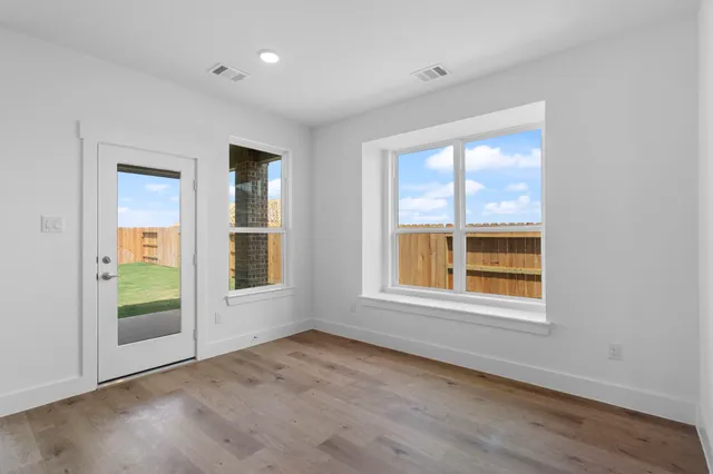 an empty room with a window