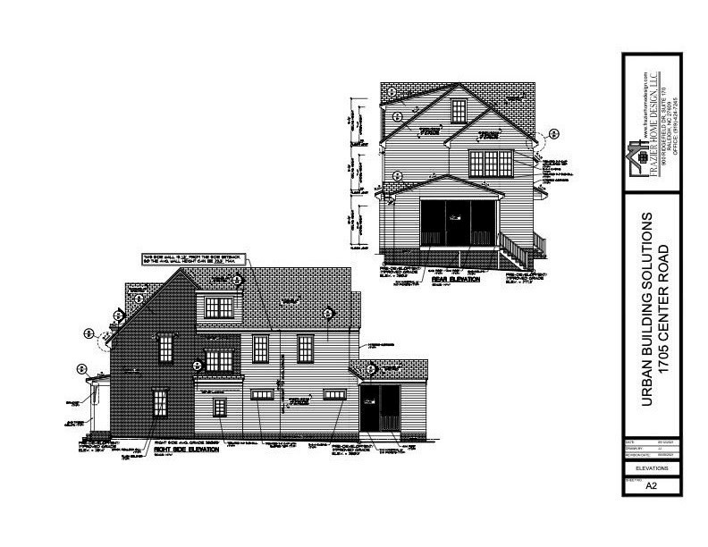 1705 Center Road Raleigh, NC 27608 - Photo 4 of 6 Rear and Side Elevation