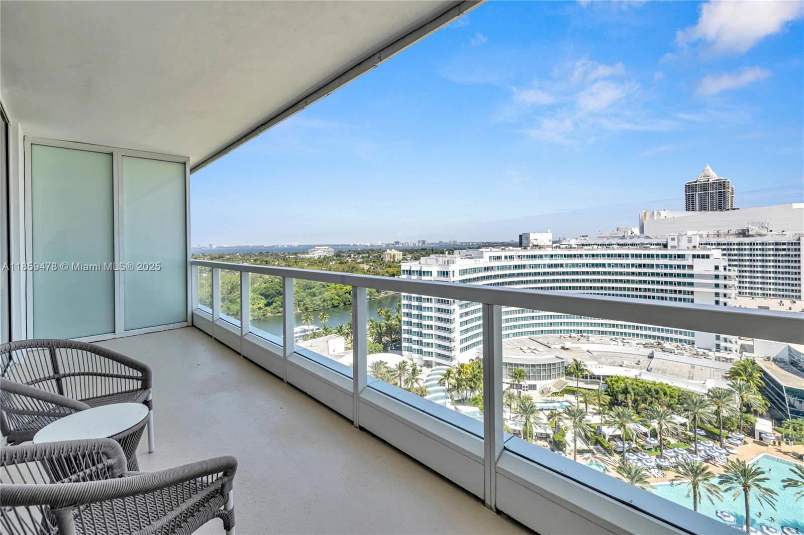 4391 Collins Avenue, Unit 1706/1707 Miami Beach, FL 33140 - Photo 41 of 50 a view of balcony with furniture