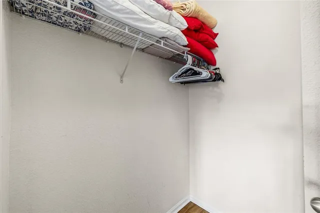 a view of a room with rack on the wall