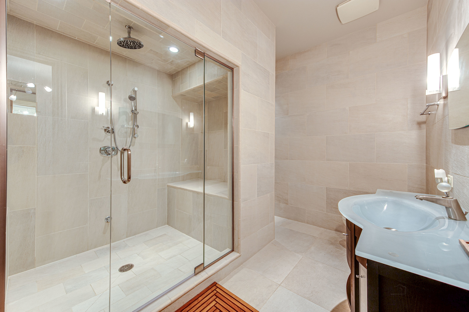 1230 Heather Lane Glenview, IL 60025 - Photo 28 of 38 a bathroom with a shower and a sink