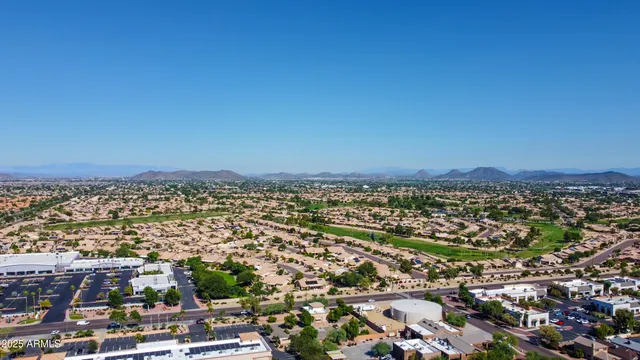 an aerial view of multiple house