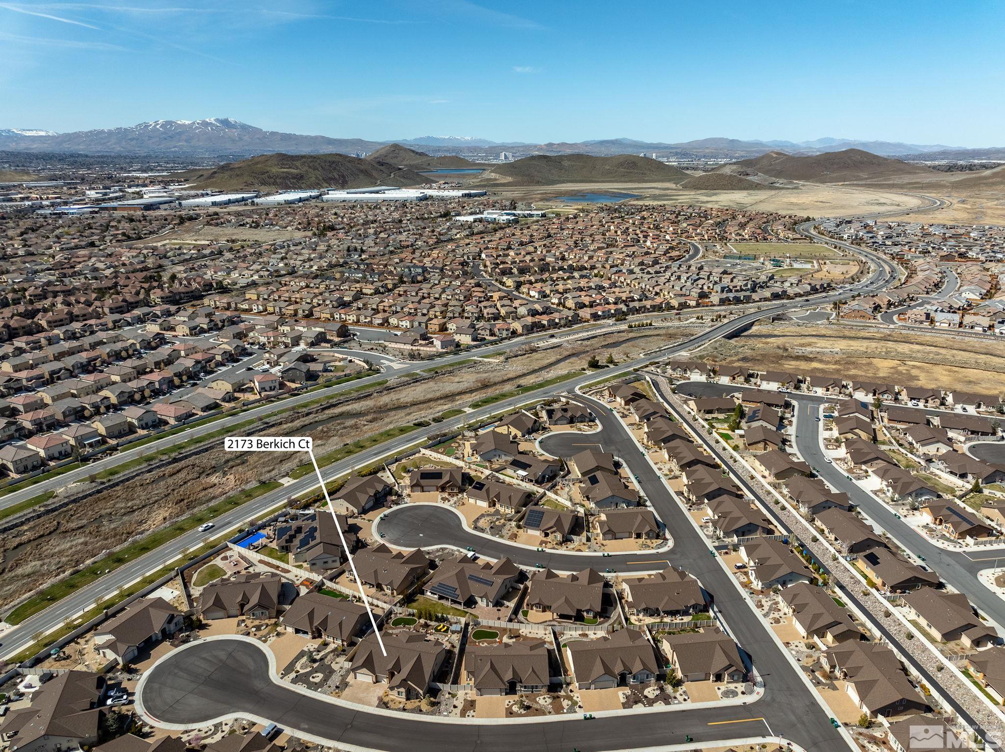 2173 Berkich Court Reno, NV 89521 - Photo 28 of 29 an aerial view of residential houses with outdoor space
