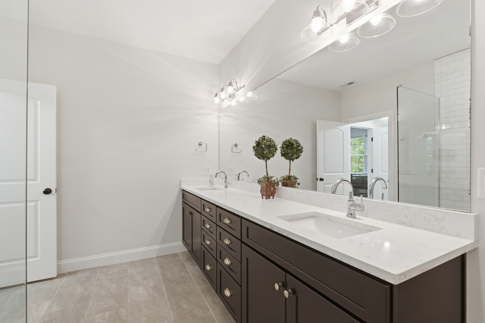 7075 Pinewood Road Nunnelly, TN 37137 - Photo 25 of 49 a bathroom with a sink vanity granite and a mirror