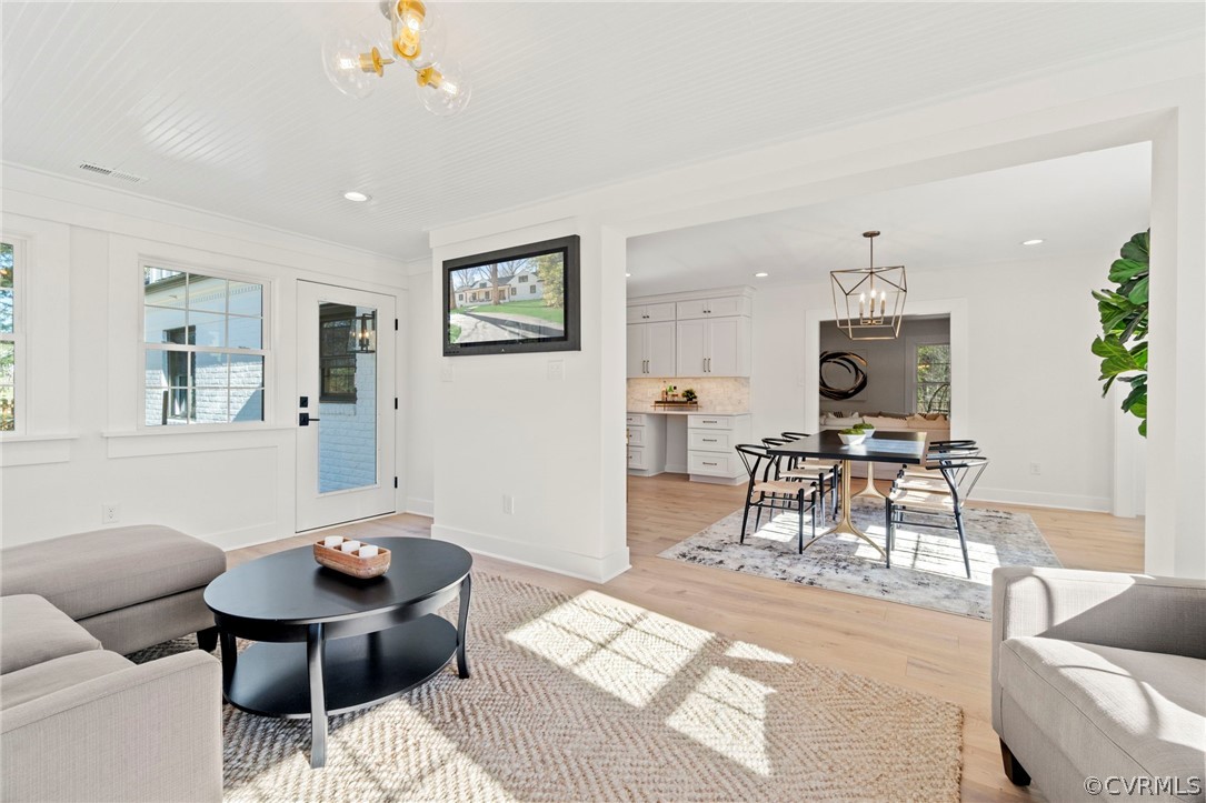200 North Ridge Road Henrico, VA 23229 - Photo 20 of 48 a living room with furniture and view of kitchen