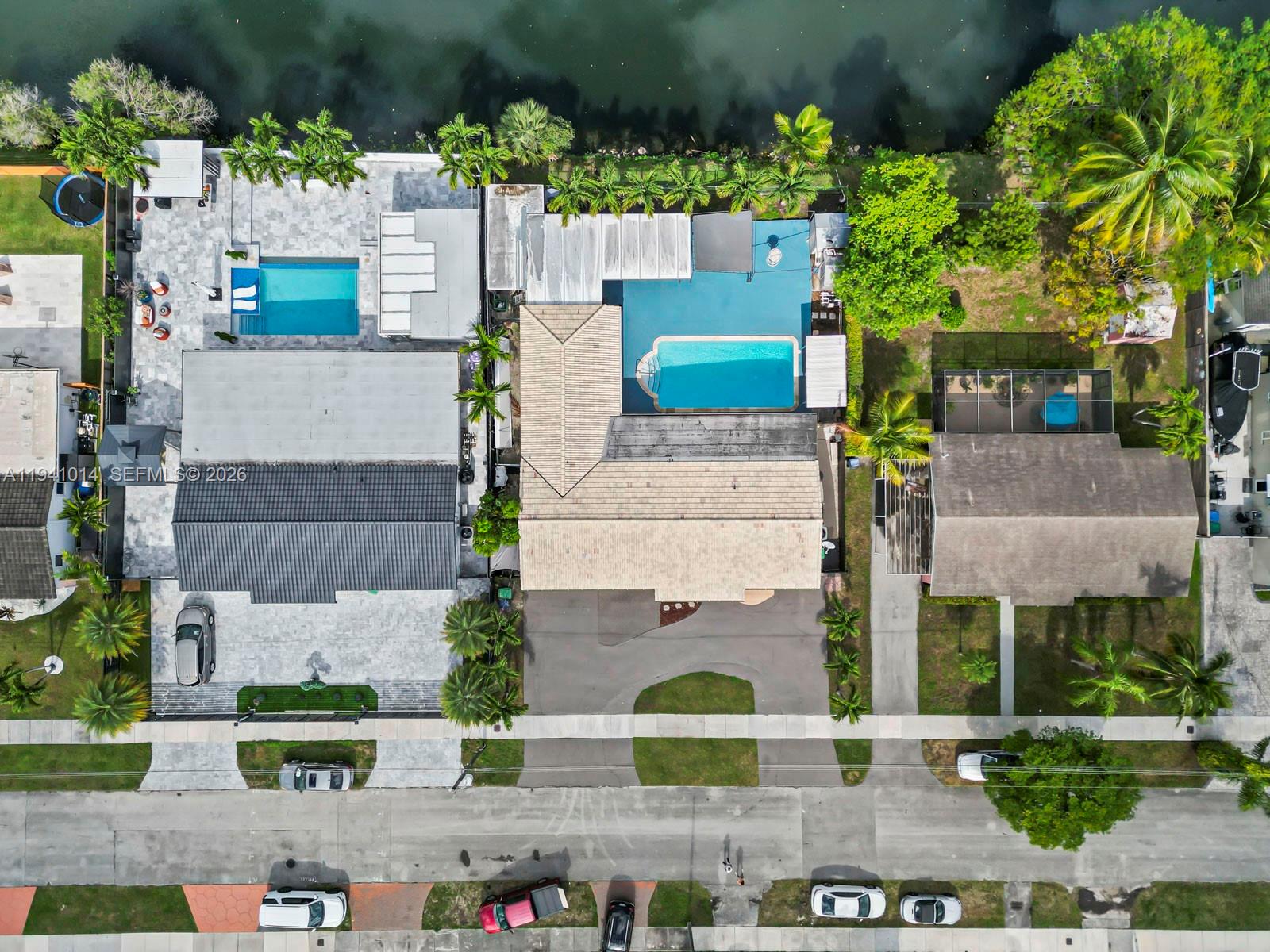 12301 Southwest 28th Street Miami, FL 33175 - Photo 42 of 46 an aerial view of a house with a garden and plants