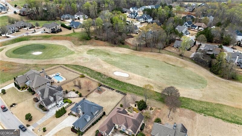 485 Delaperriere Loop Jefferson, GA 30549 - Photo 62 of 69 an aerial view of a house with a yard and lake view
