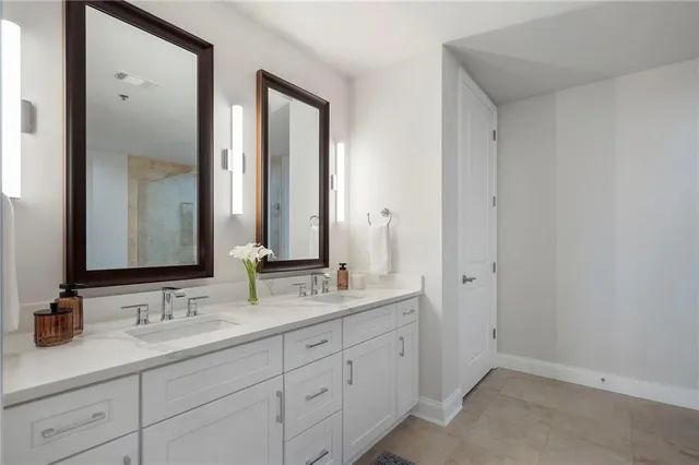 a view of a city with tall buildings