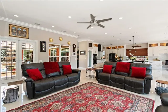 a bedroom with a bed and a fireplace