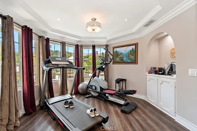 a view of livingroom with furniture and wooden floor