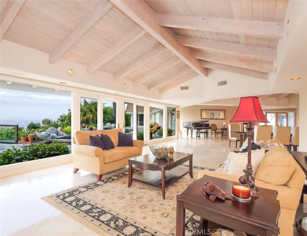 14 Georgeff Road Rolling Hills, CA 90274 - Photo 15 of 71 Formal Living Room Looking Out to Pool & View