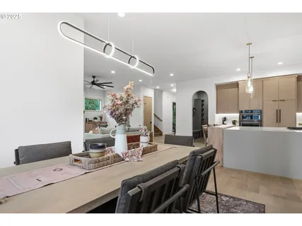 a kitchen with a sink a counter space and appliances