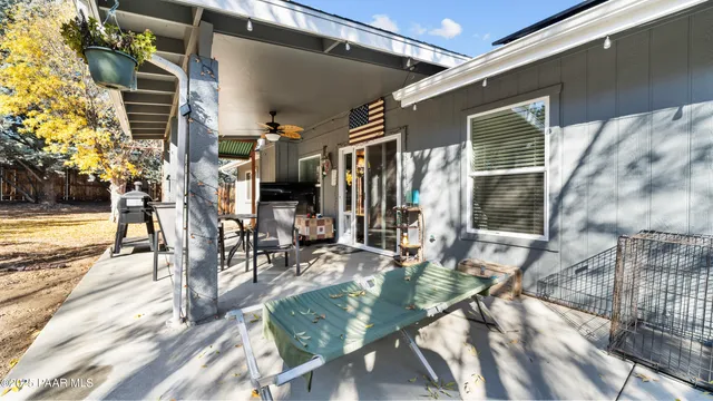 an aerial view of residential house with outdoor space