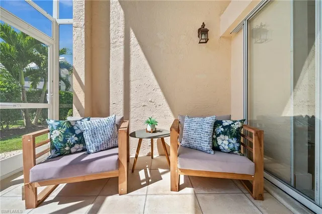 a outdoor living space with furniture