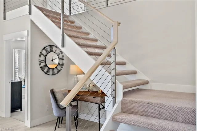 a view of entryway with wooden floor